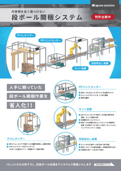 株式会社アプコス様ー段ボール開梱システム